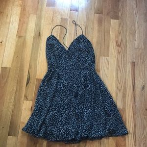 Forever 21 black &a white spotted party dress